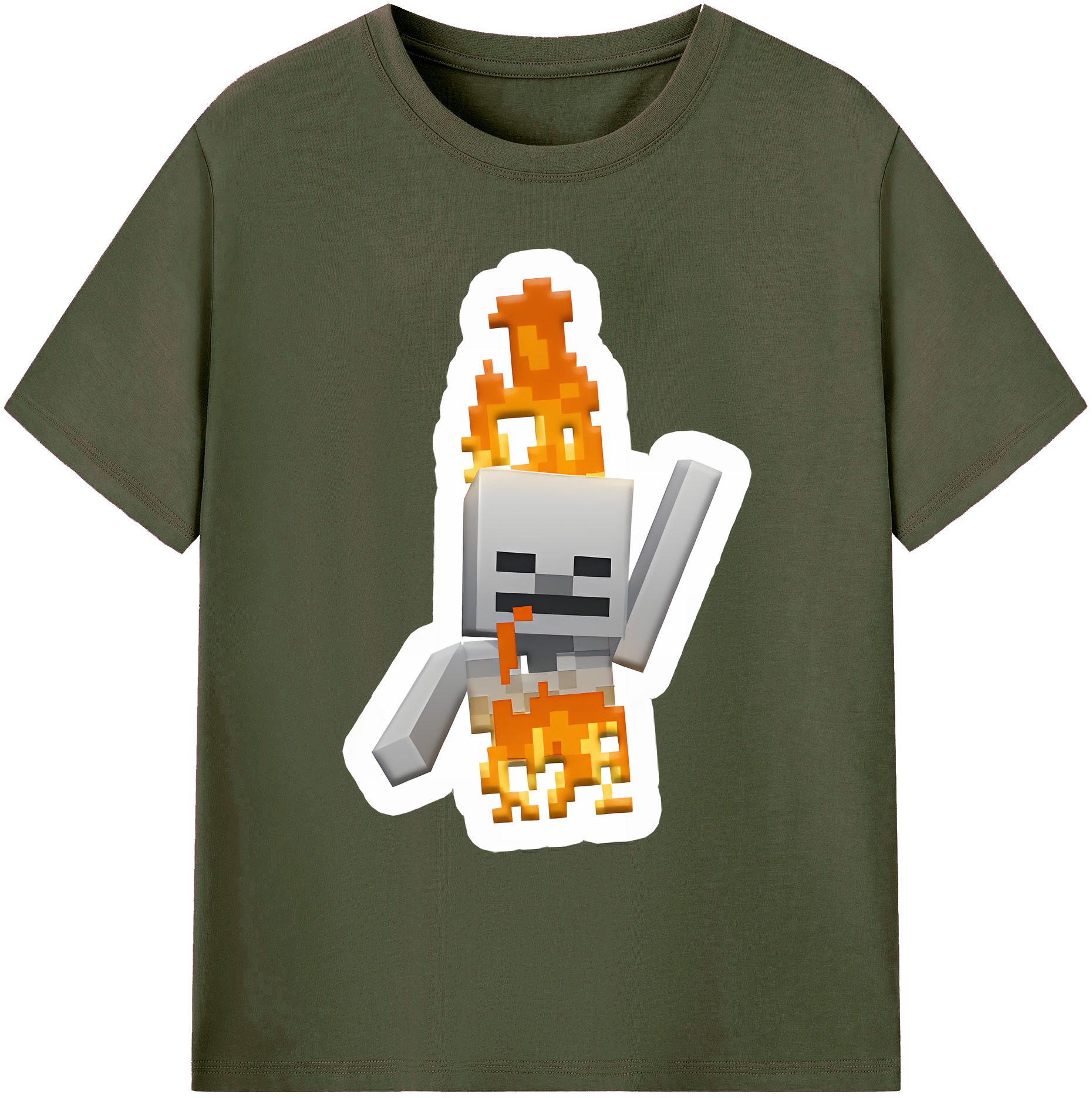 （画像用） マインクラフト ブロックの世界 Minecraft MC Block world 綿100％ メンズ半袖Tシャツ｜肌触りやわらか＆通気性